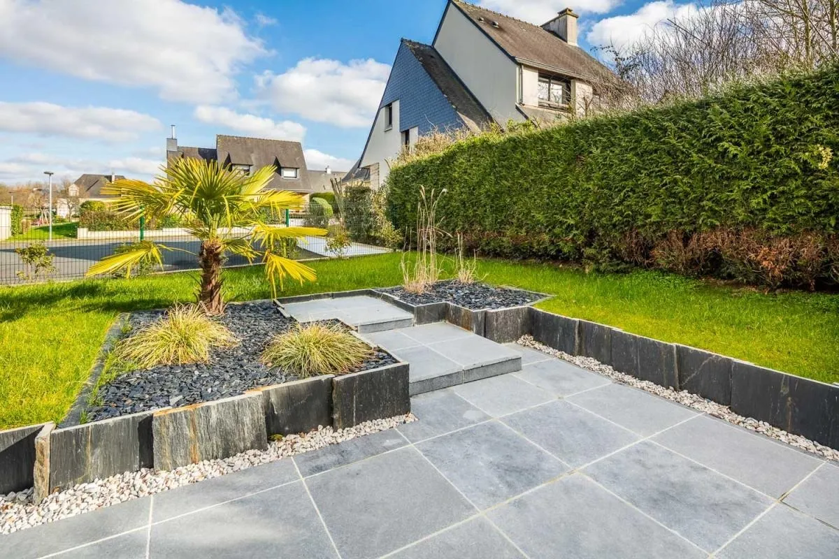 Crea Bati Jardin Paysagiste A Rennes Terrasse En Pierre 7