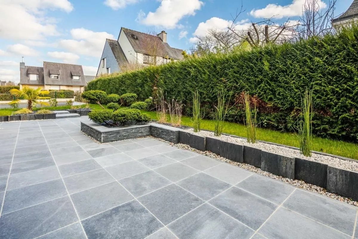 Crea Bati Jardin Paysagiste A Rennes Terrasse En Pierre 9